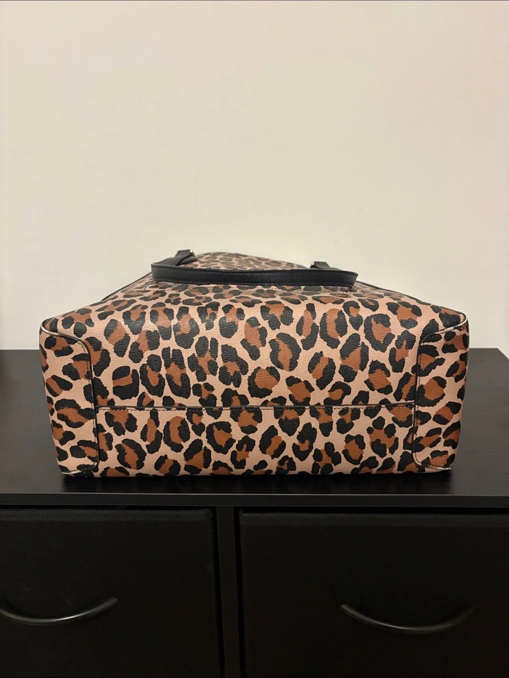 Kate Spade ♠️ Poppy Spotted Leopard Leather Tote Bag